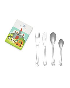 Kinderbesteck 4-tlg Ritter und Prinzessinnen Edelstahl