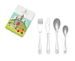 Kinderbesteck 4-tlg Ritter und Prinzessinnen Edelstahl