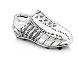 Spardose Fußballschuh silbrig