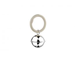 Rassel Ball Fadenrand am Ring 925er Silber